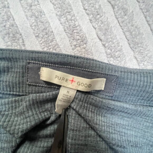 Anthropologie Pure + Good Womens Medium Cowl Neck Jersey Knit Tunic Top Gray - Picture 3 of 9